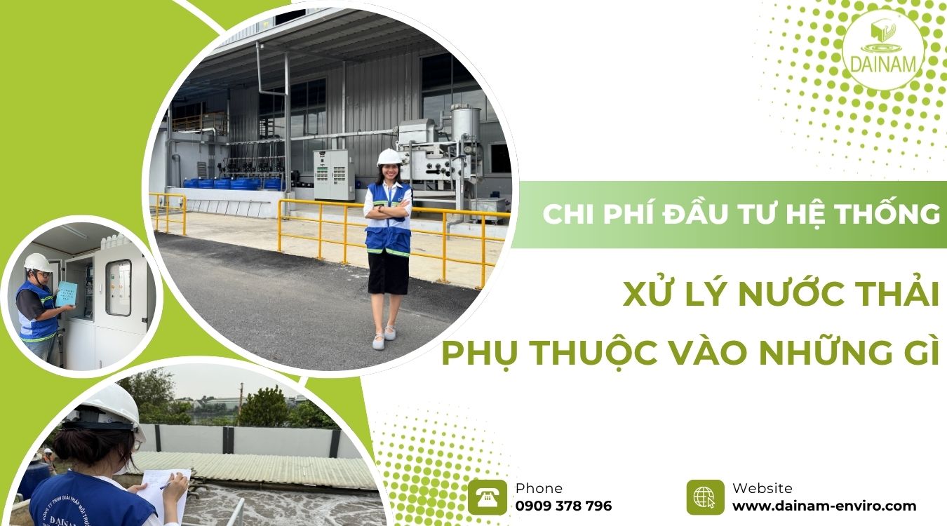 What factors determine the investment cost for a wastewater treatment system?