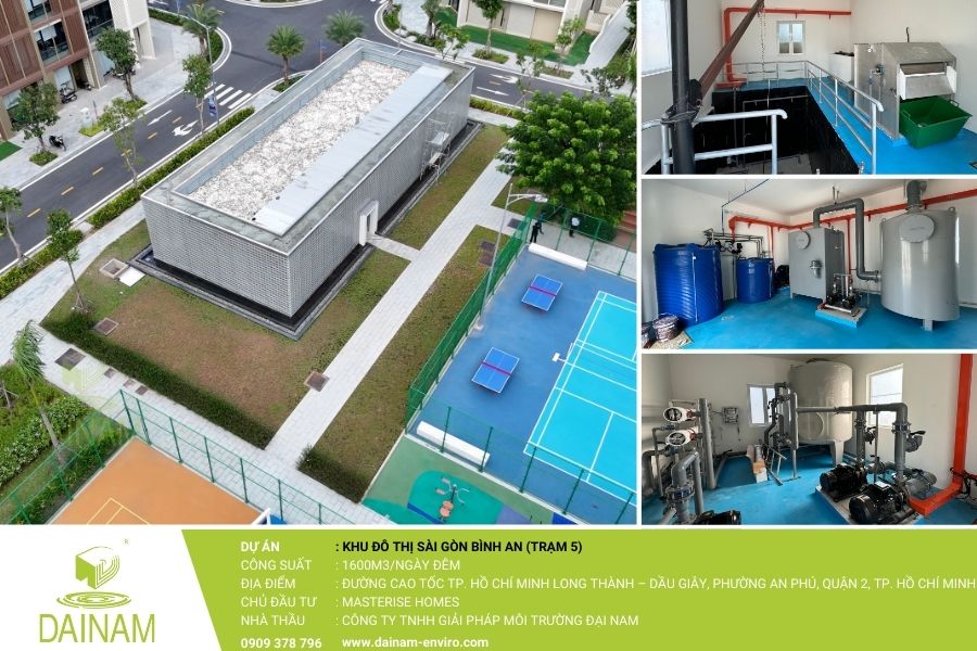 Hệ Thống Xử Lý Nước Thải The Global City Thủ Đức - Sài Gòn Bình An Công Suất 1600m3 (Trạm 5)