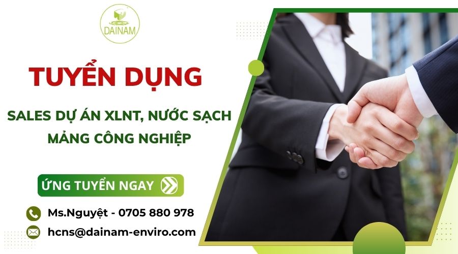 Tuyển Dụng Sales Dự Án Xlnt Nước Sạch Mảng Công Nghiệp